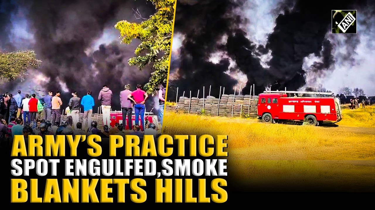 Ranchi: Army&rsquo;s firing practice spot catches massive fire, thick smoke blankets Bariatu Hill
