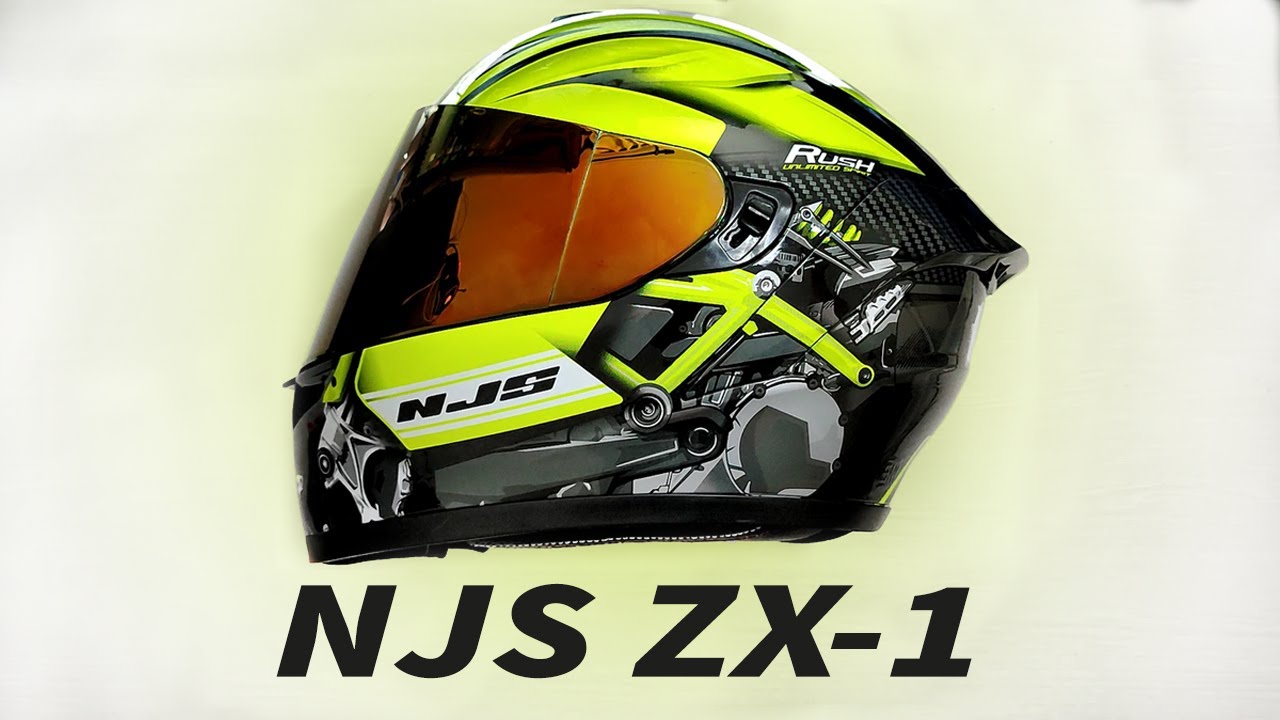 Review Helm NJS ZX-1 Rush Visor Iridium Gold | Full Face Murah Terbaik 2022