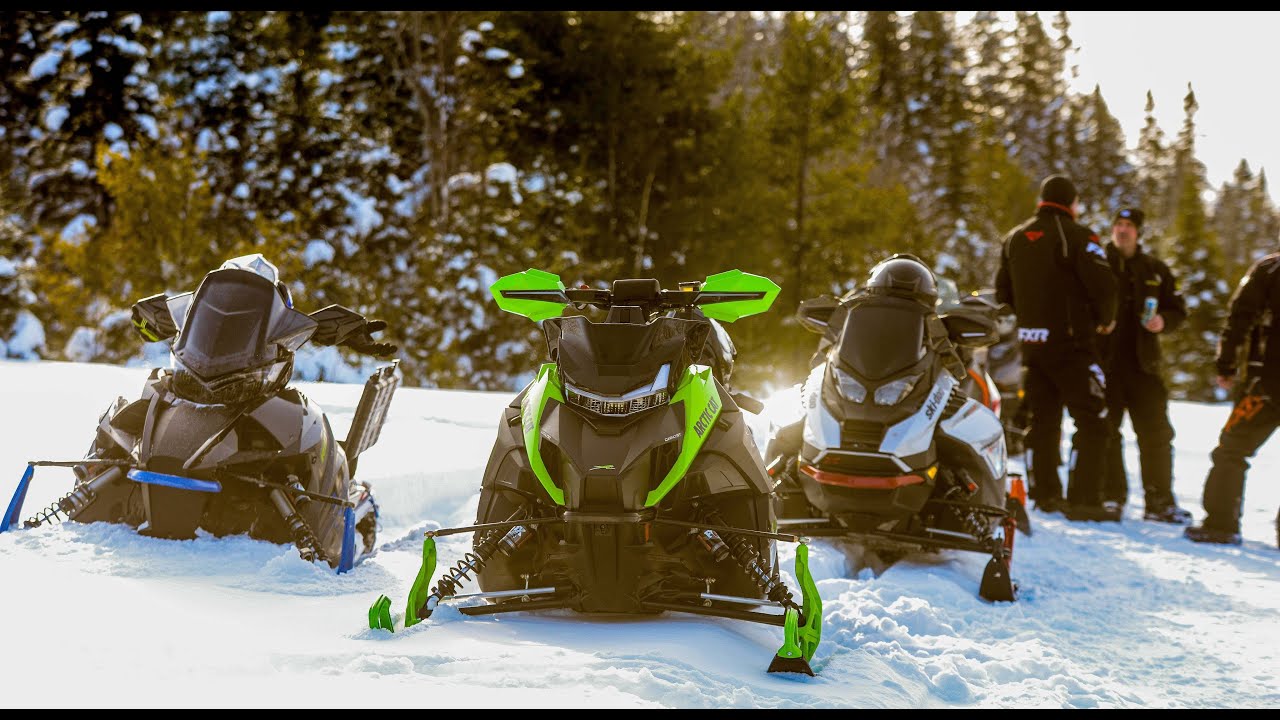 Epic Snowmobile Adventure starting in Mont Sainte-Anne-de-la-Lac