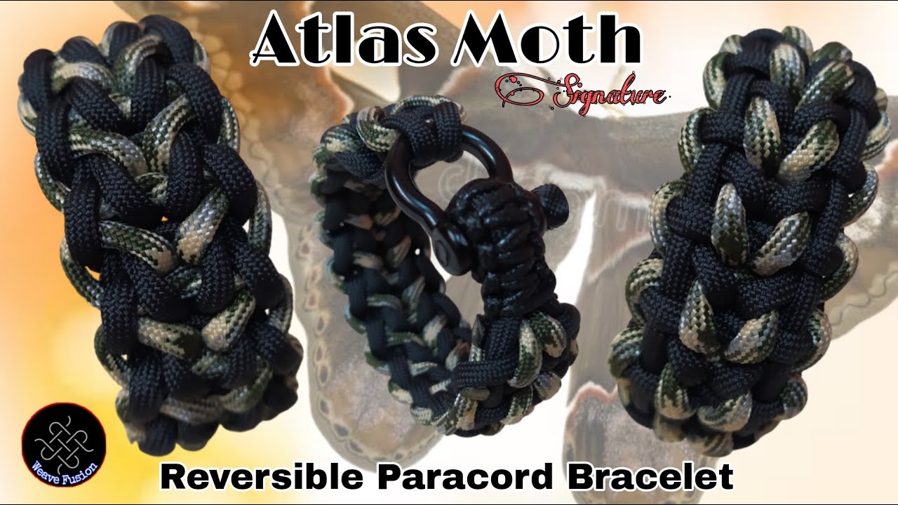 Reversible design Paracord Bracelet/ Atlas Moth/ How to make