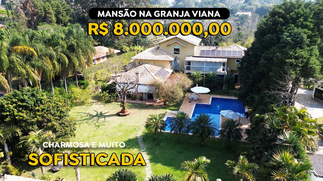 MANSÃO CINEMATOGRAFICA à VENDA na GRANJA VIANA I Charmosa e sofisticada  Jd. Mediterrâneo - COTIA-SP