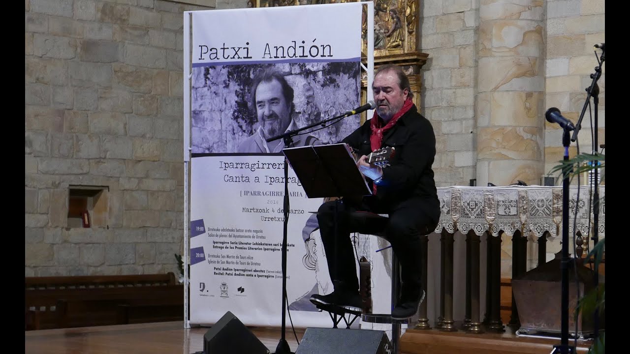 Iparragirre Sariak eta Patxi Andion Urretxun. 2016 martxoa