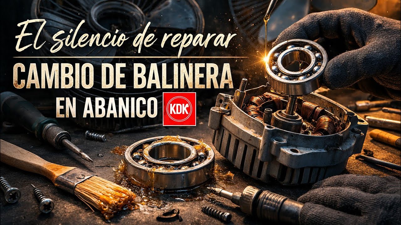 El silencio de reparar | Cambio de balinera en abanico KDK paso a paso