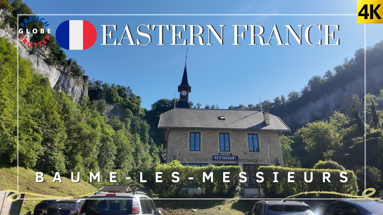 Eastern France Hidden Gem🇫🇷 Baume-les-Messieurs Cave ➜ Medieval abbey UNESCO Village Walking Tour 4K