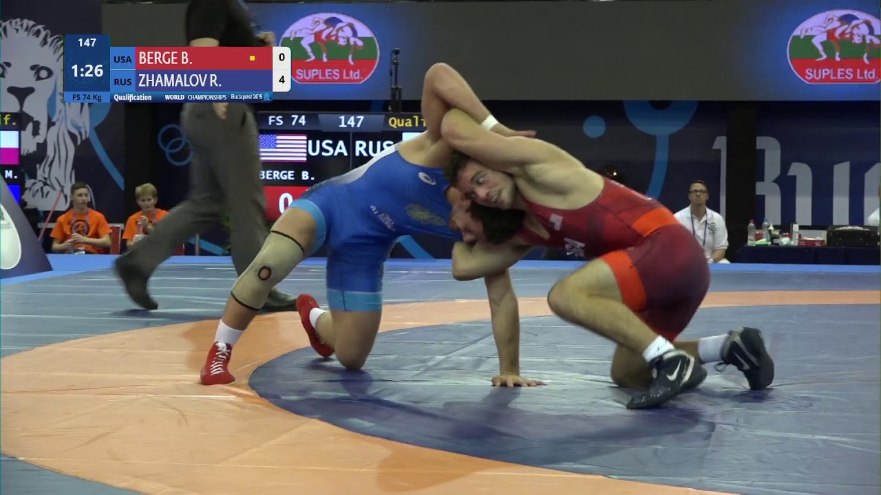 Qual. FS - 74 kg: B. BERGE (USA) v. R. ZHAMALOV (RUS)