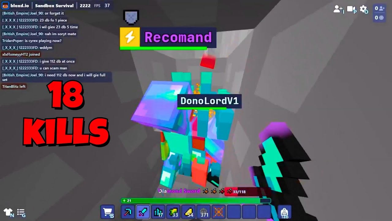 Bloxd.io Survival Hole pvp Lobby 2222 Got 18+ Dim Set