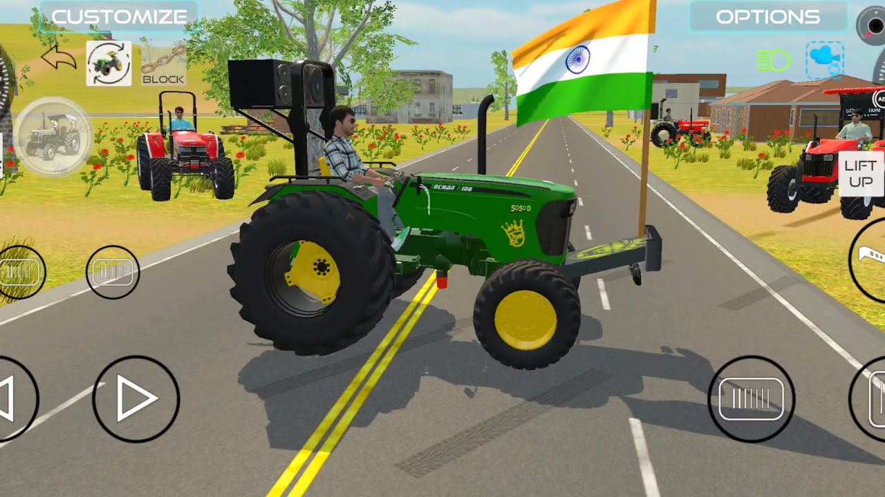 Tractor stand 💪|truck pickup fortuner DJ Indian vehicle game 3D heavy driving game 3D India 🥱