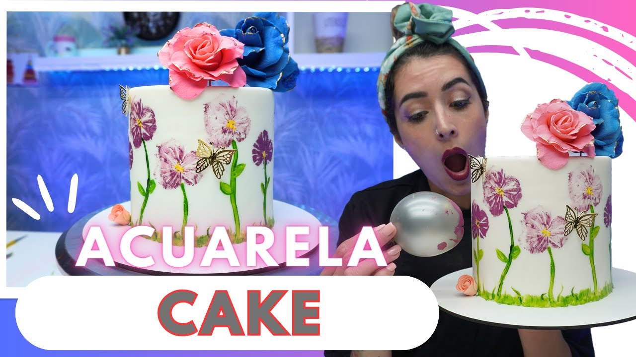 Pintar Flores En Pastel | MUY FACIL