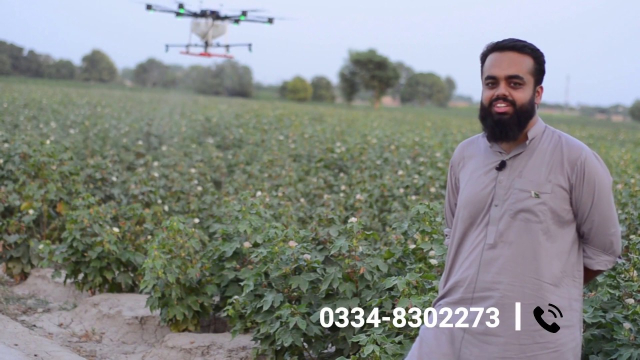 Agriculture drone sprayer in Pakistan.
