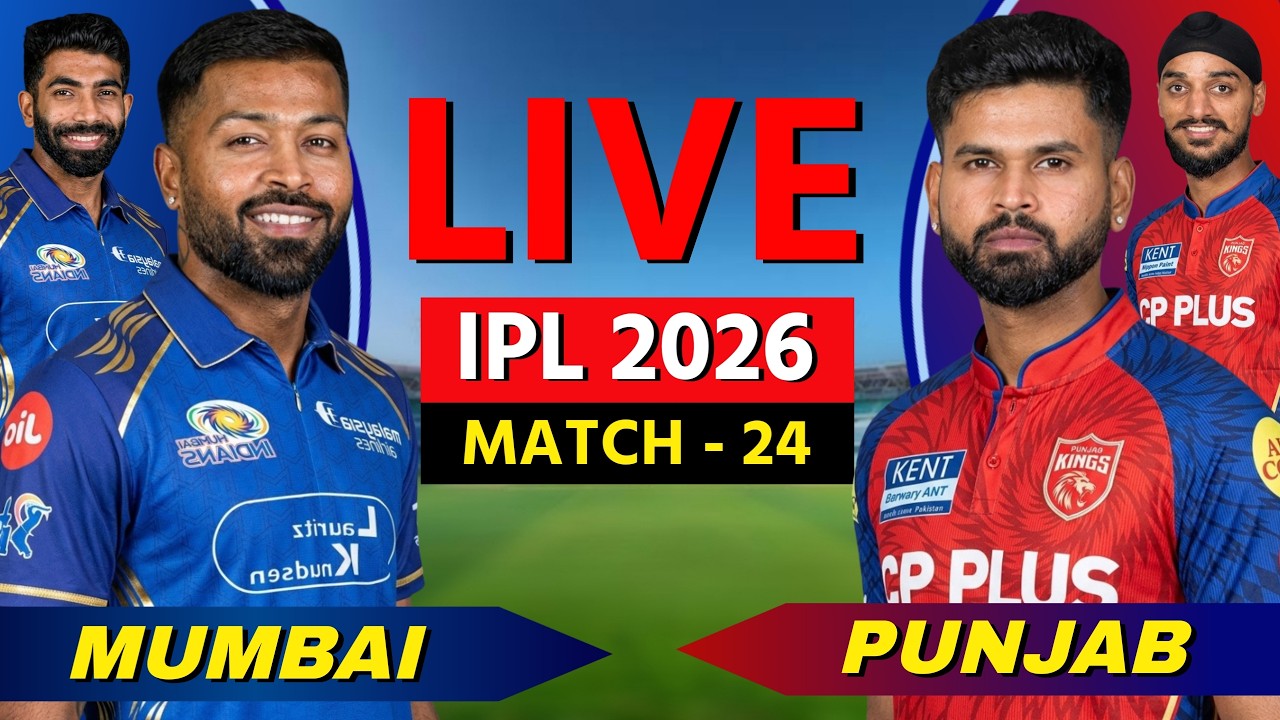 🔴 Live: MI vs PBKS, IPL 2026, Cricket Live Match Today Scores, Commentary, Mumbai vs Punjab