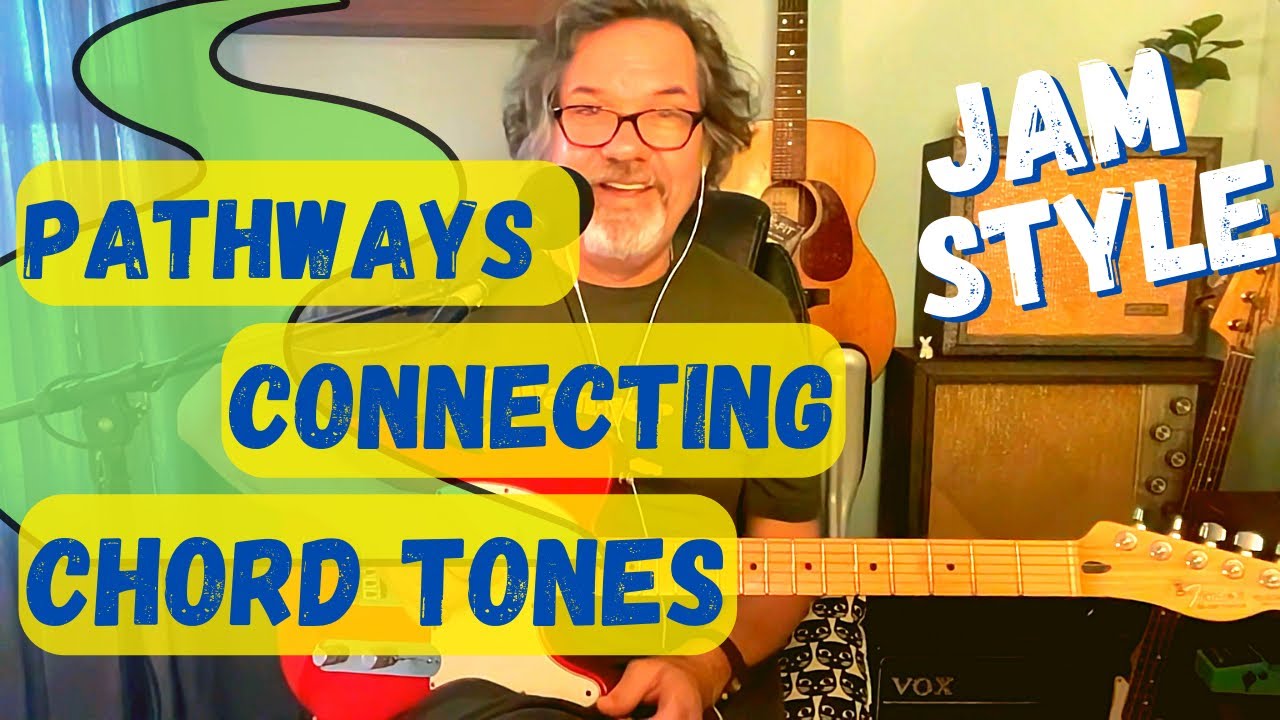 Mapping PATHWAYS Between CHORD TONES // MIXOLYDIAN Guitar IMPROVISATION // With PRACTICE LOOP