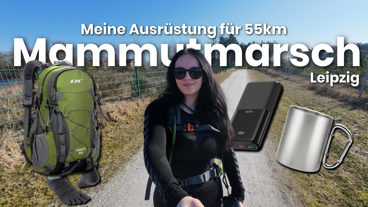 💸 💰 Meine Ausrüstung für meinen 55km Mammutmarsch in Leipzig und wie viel das kostet🦣🥾🎒 | Weitweg