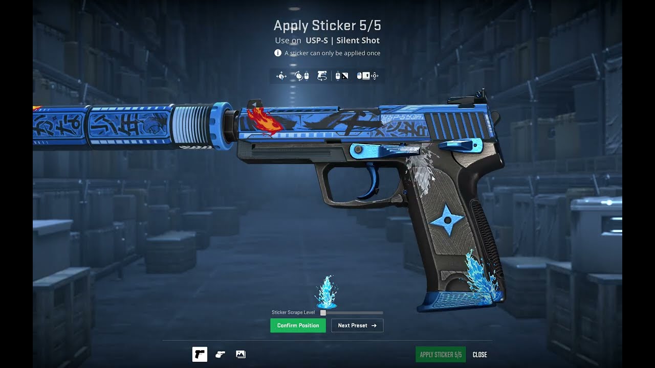 A cool decoration for USP-S Silent shot CS2 !