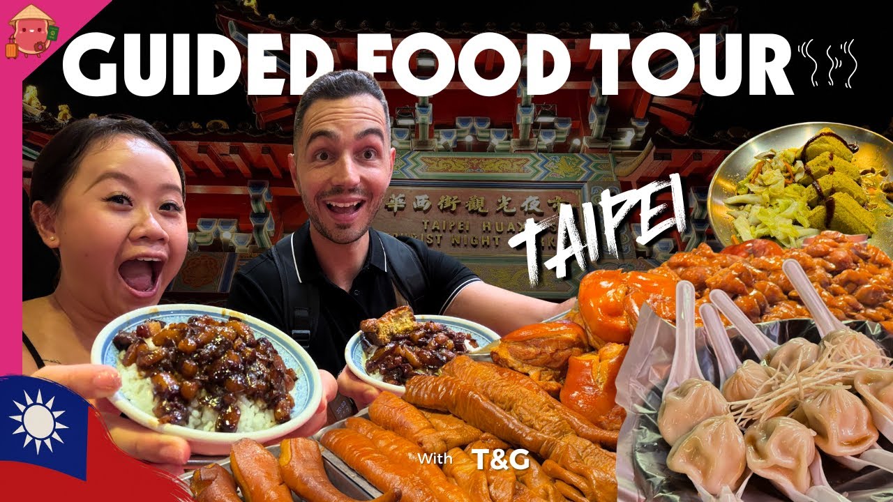 🇹🇼 10+ food we ate in Guided Food Tour in Taipei for 35$/£28 | First time trying Stinky Tofu 😱