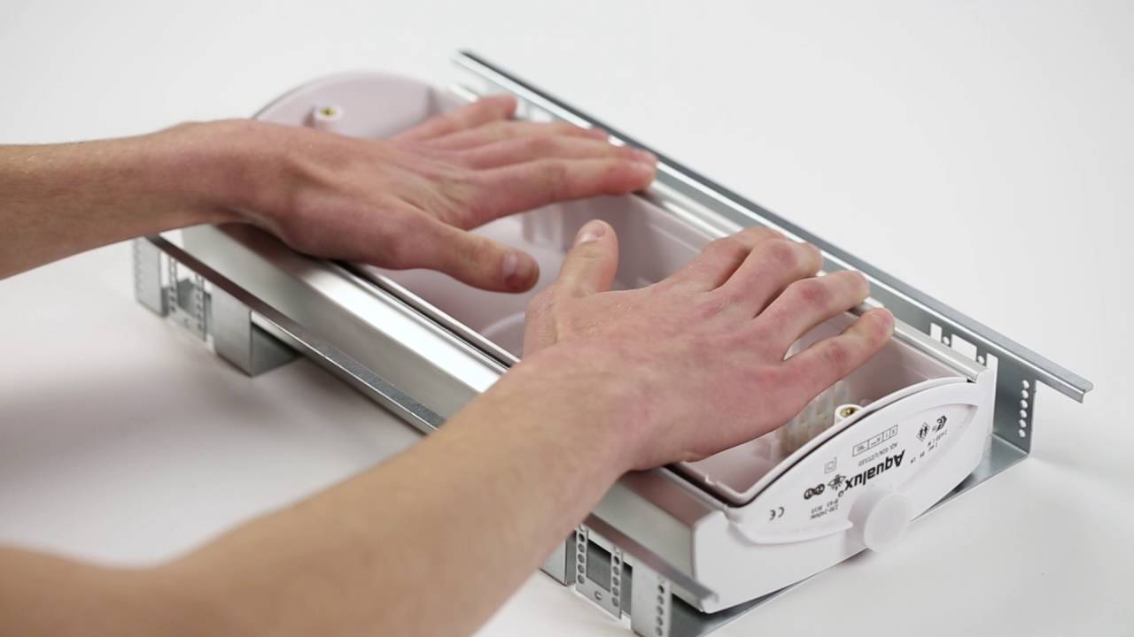 Aqualux escape route lighting - Recessed mounted ceiling