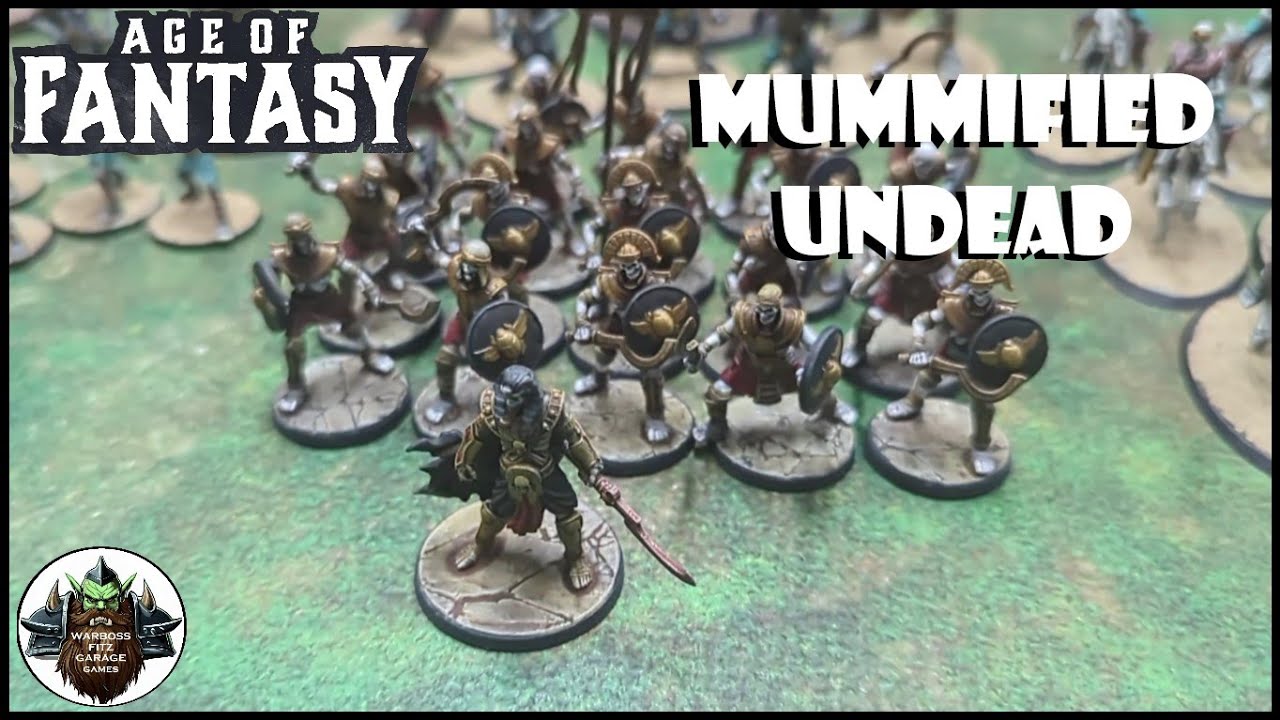 Gods and Giants, One Page Rules Age of Fantasy Mummified Undead