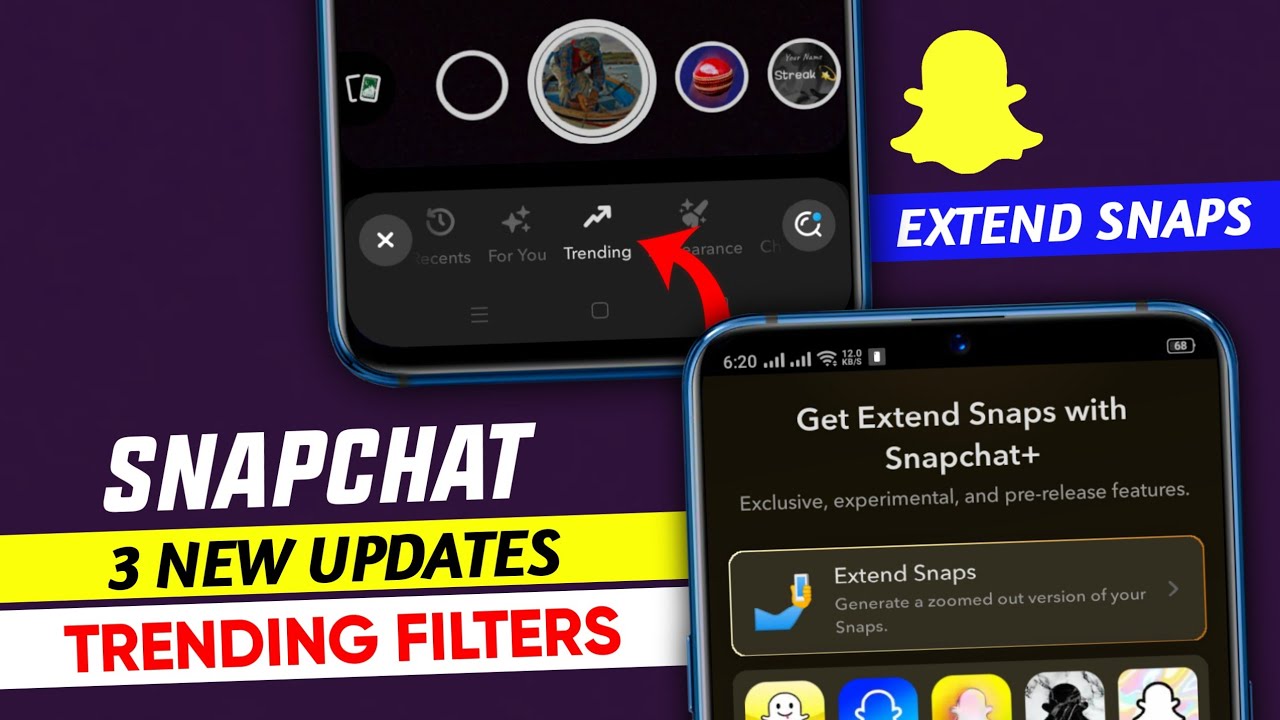 Snapchat 3 new updates || Snapchat Trending filters || Snapchat Extend snaps || Home tab