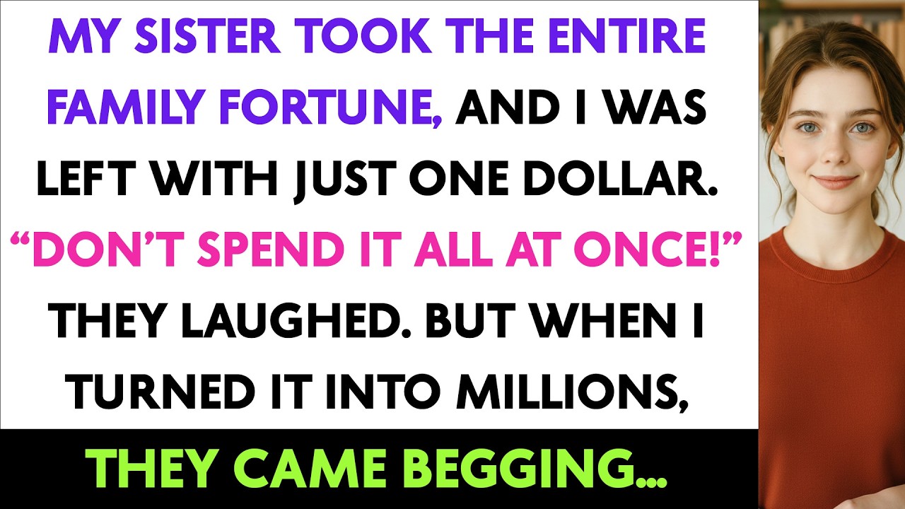 My Sister Took The Entire Family Fortune, And I Was Left With Just One Dollar. “Don’t Spend It All