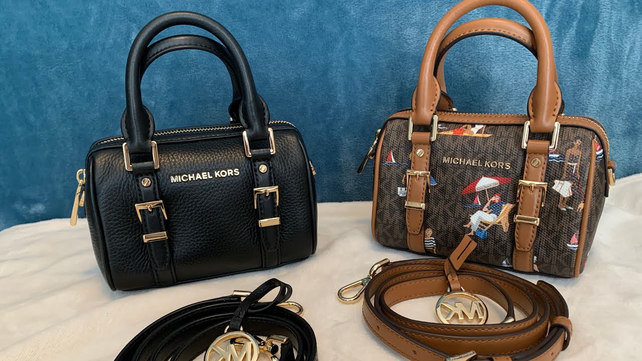 Comparison - MK Bedford Extra Small Duffle Bag Multi vs Pebbled Leather from Michael Kors