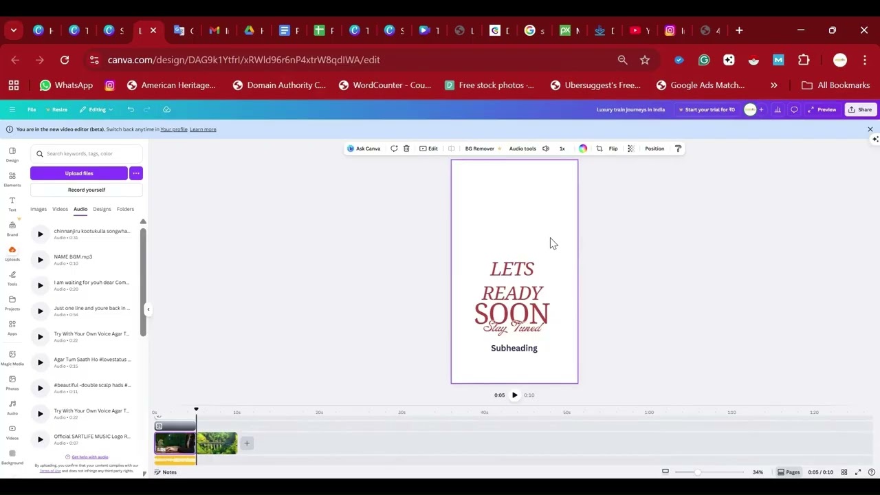 CANVA Reel editing for Social Medias 