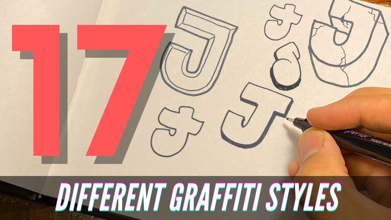 How to draw graffiti letter J - Graffiti Letter Practice - Different Graffiti styles