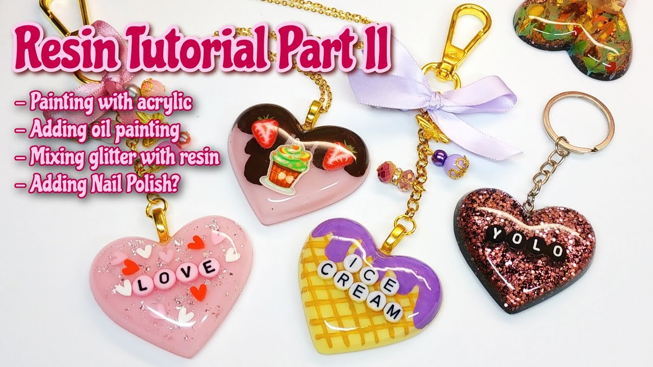 Resin Heart Tutorial Part II : DIY Resin : Handmade Resin Keychain : Resin Art by Andisa Charms