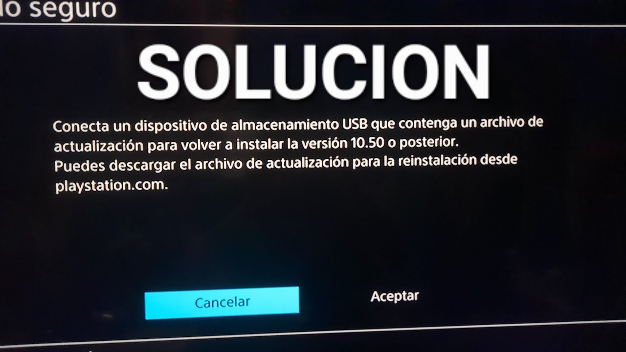 solucion error de CONECTAR USB QUE CONTENGA UN ARCHIVO DE ACTUALIZACION (no definitivo)