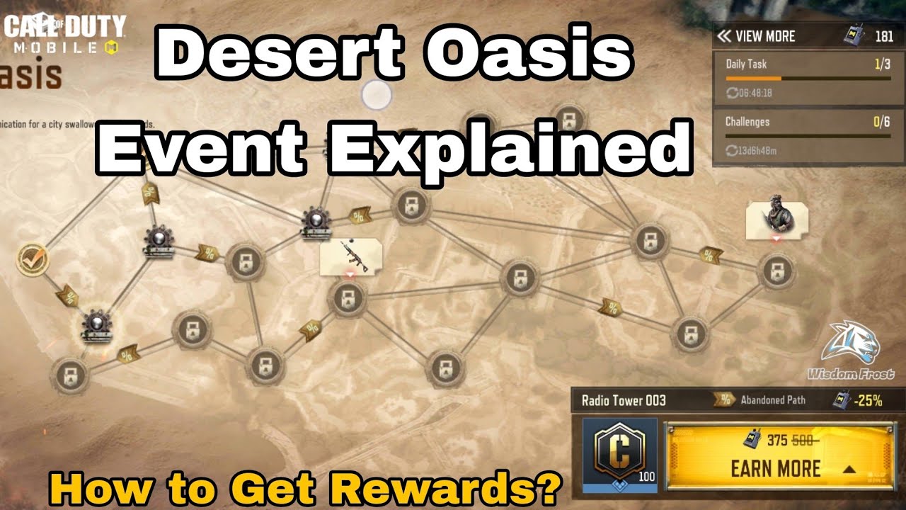 Desert Oasis Event Explained Cod Mobile | How to Unlock Radio Tower and Get Rewards 2025