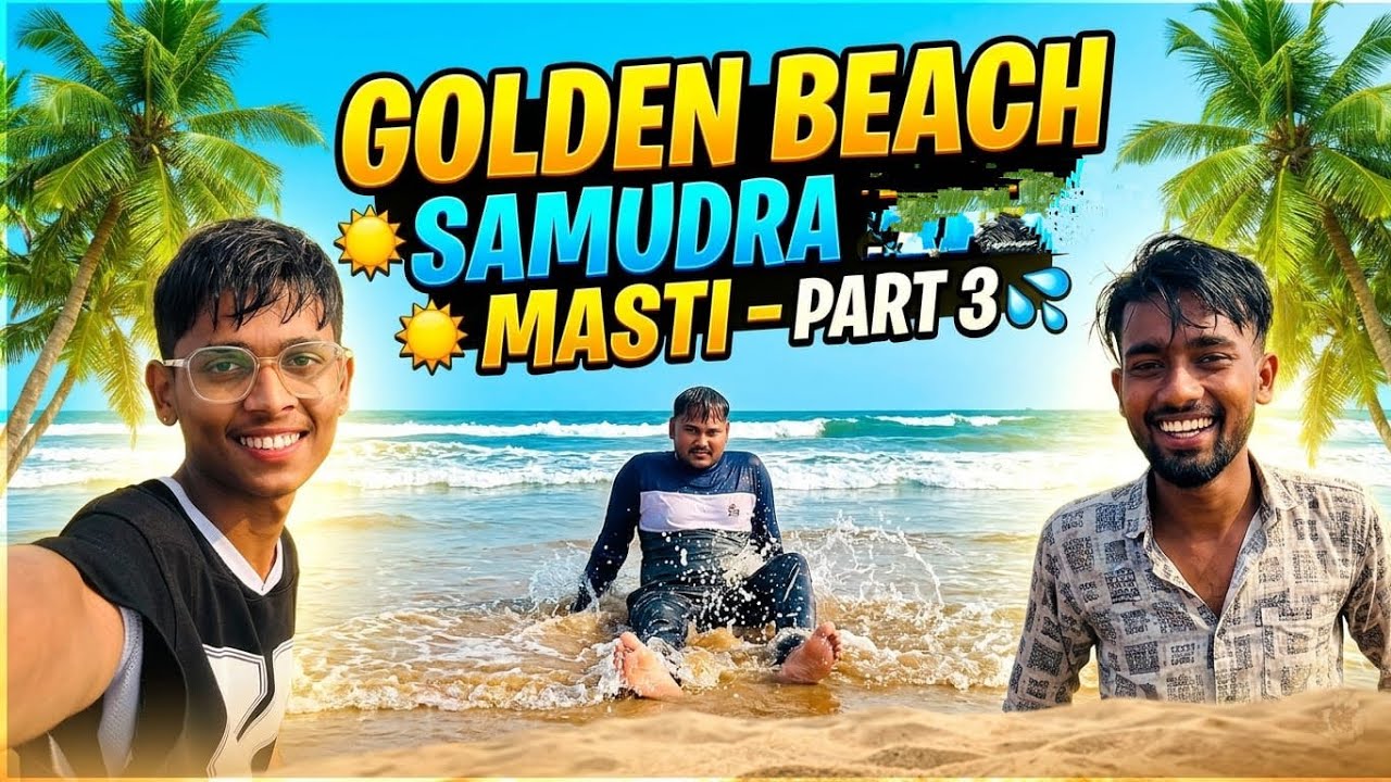 Golden Beach Puri Mein Masti 🌊 | Jagannath Puri Vlog Part 3. #viral #goldenretriever 