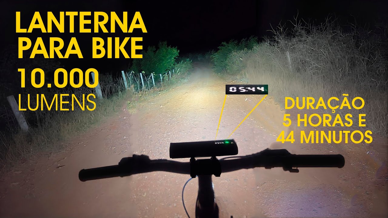 Lanterna para BIKE mais Forte 2025 | 8 LEDs P9 | 10.000 lúmens