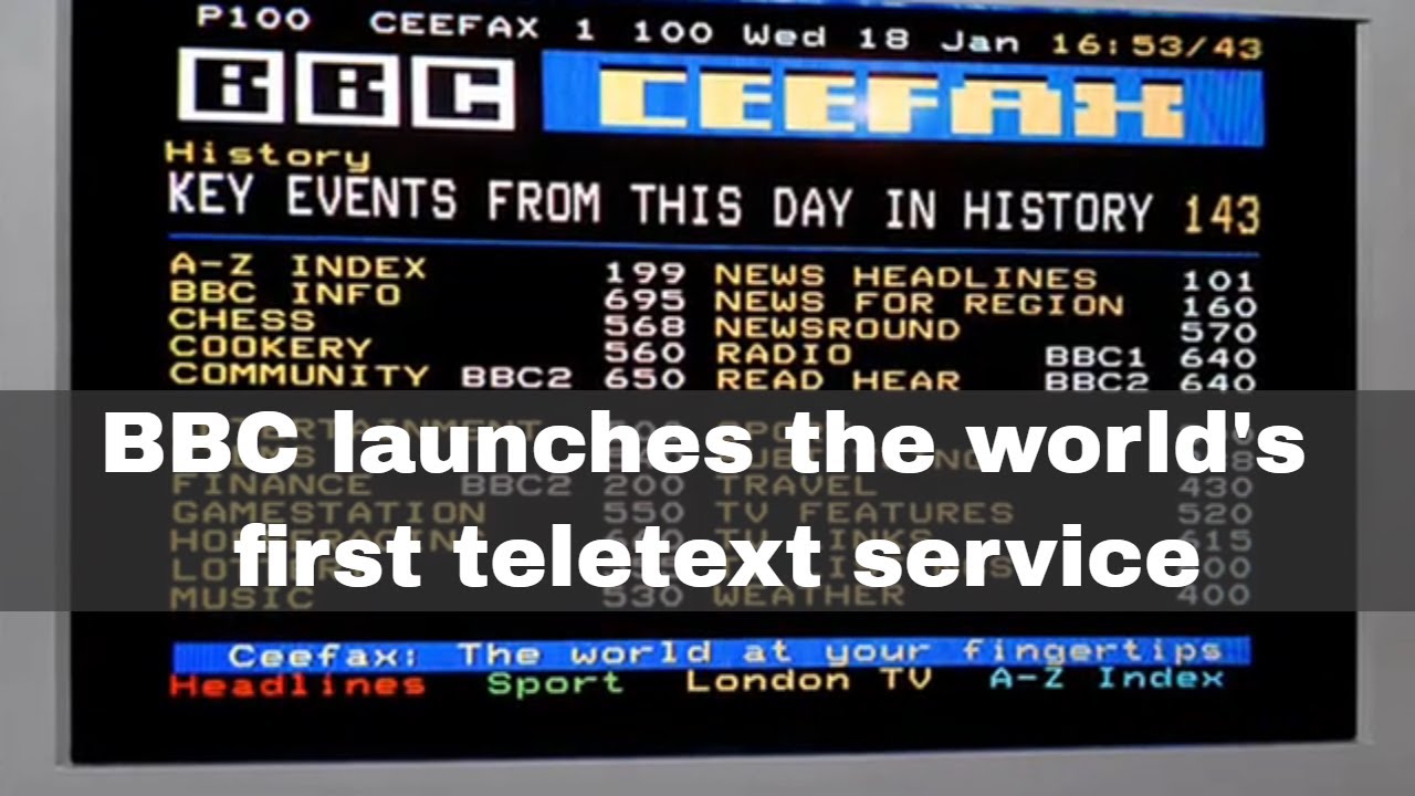 23rd September 1974: BBC launches Ceefax, the world's first teletext service