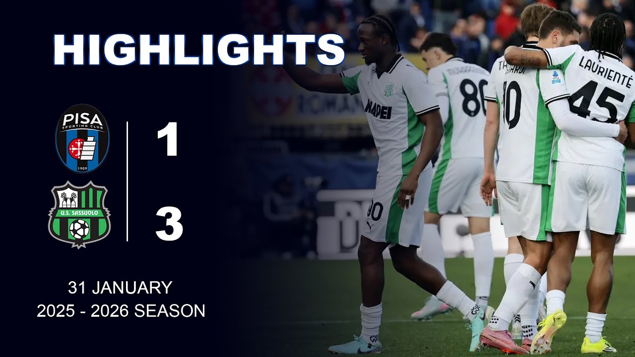 Pisa  1 - 3  Sassuolo [ Full Highlight]