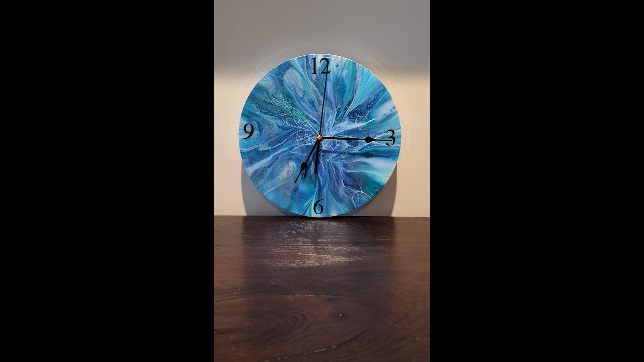 How to make an Acrylic Paint Pour Clock