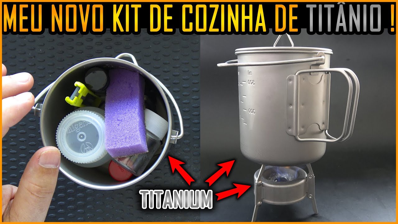 Meu Novo Kit Cozinha de Titânio Ultra Leve #Camping #Acampamento #Trilha