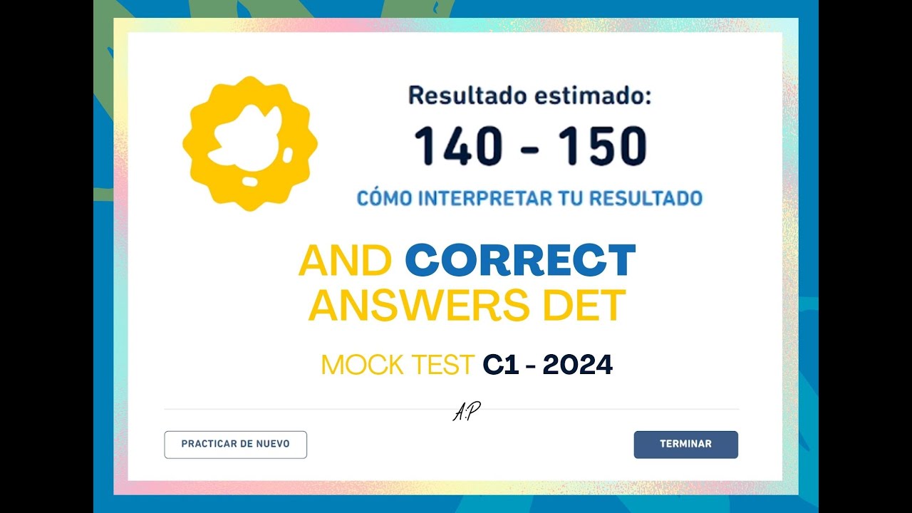I correct my own Mock DET Test - (Reupload) 140 -150 C1 | January 2024.