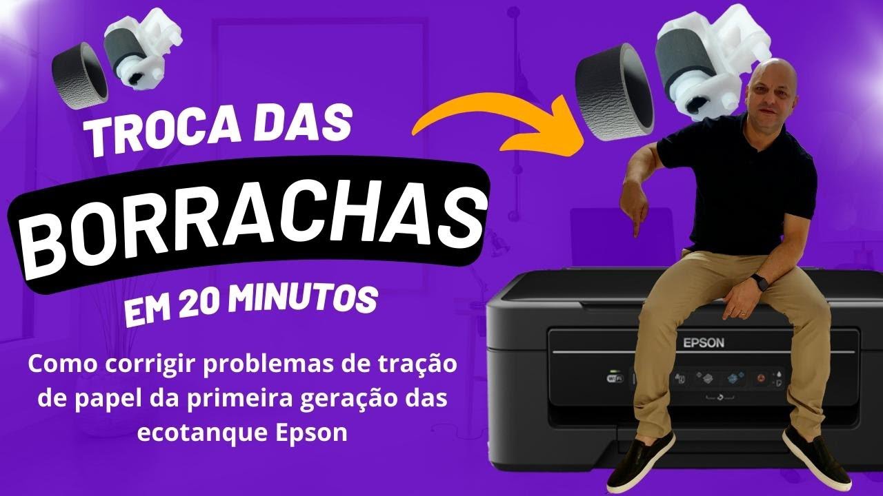 Como trocar as borrachas de tração de papel Epson ecotanque primeira geração.