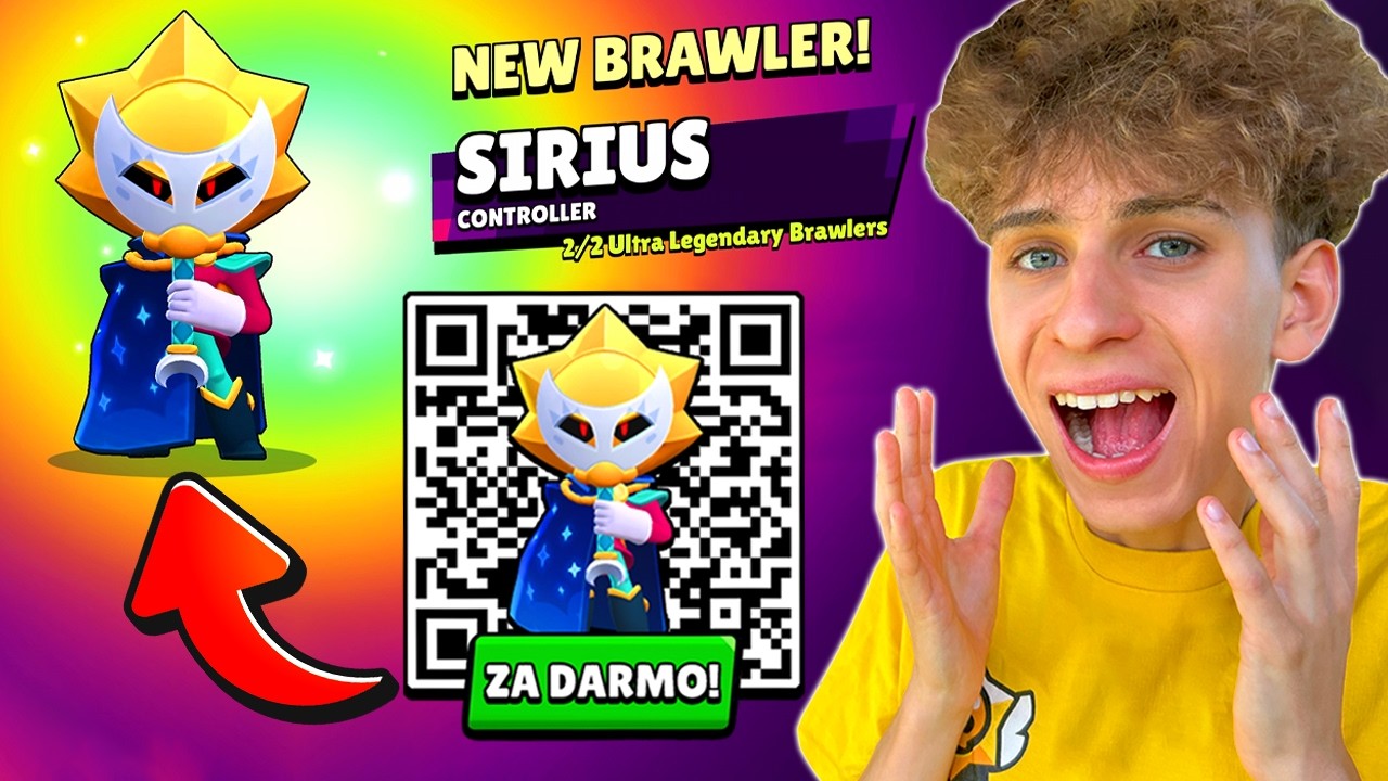 NIE ŻARTUJE! 🤯 KOD QR na *SIRIUSA ZA DARMO* w NOWYM UPDATE BRAWL STARS! ✅