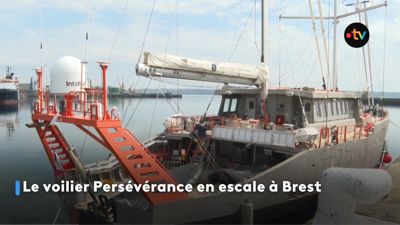 Le voilier Pers&eacute;v&eacute;rance en escale &agrave; Brest