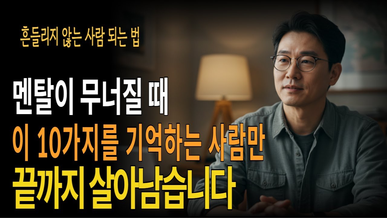 멘탈이 무너질 때 이 '10가지'를 기억하는 사람만 끝까지 살아남습니다! I 흔들리지 않는 사람이 되는 법 I 지혜로운 사람 I 삶의 버팀목