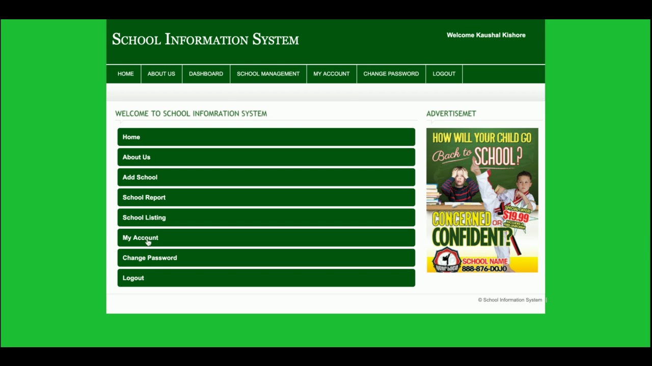 School Information System | PHP and MySQL Project Source Code | PHP MySQL CRUD Project