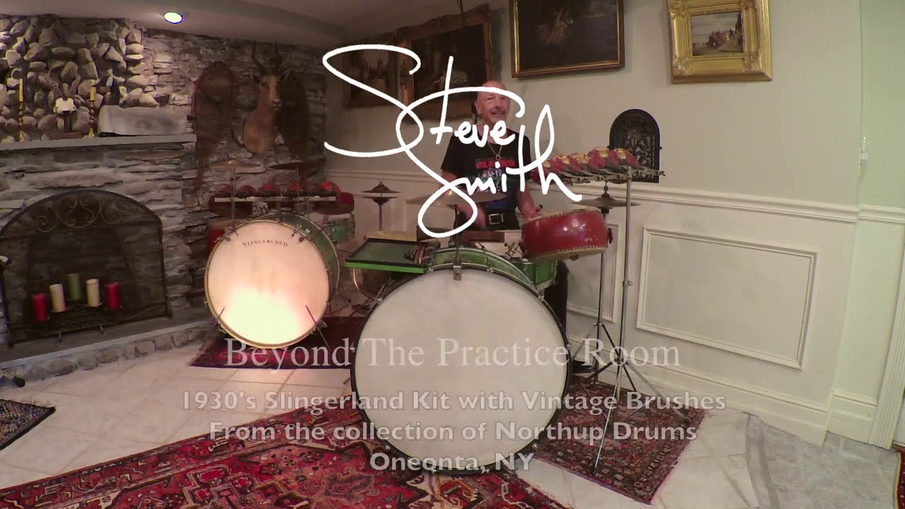 Steve Smith Plays a 1930s Slingerland Kit with Brushes