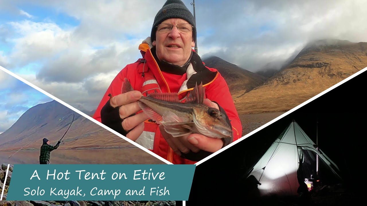 Одиночный каяк | Горячая палатка | Рыбалка на озере Этив в январе