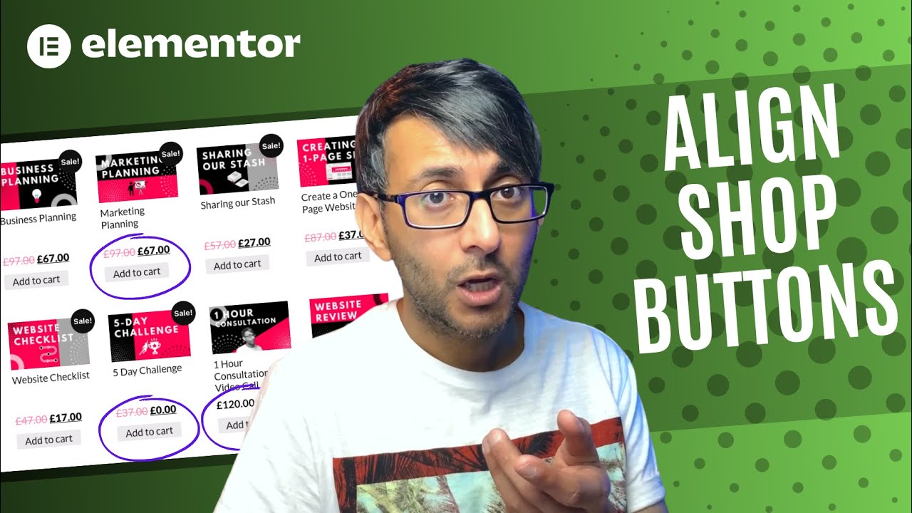 Align the Product Buttons in your Shop -  Elementor Wordpress Tutorial