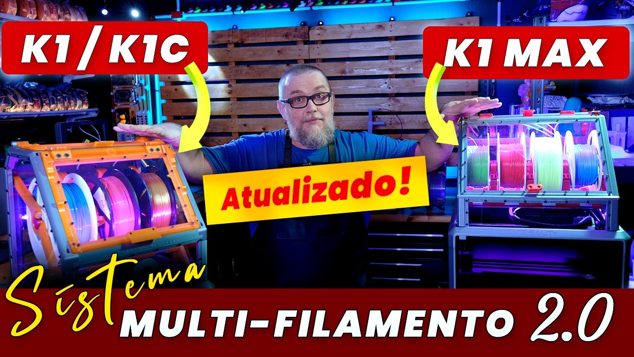 Sistema Multi-Filamentos e Secagem de Filamentos para Impressoras 3D Creality K1, K1C e K1 Max