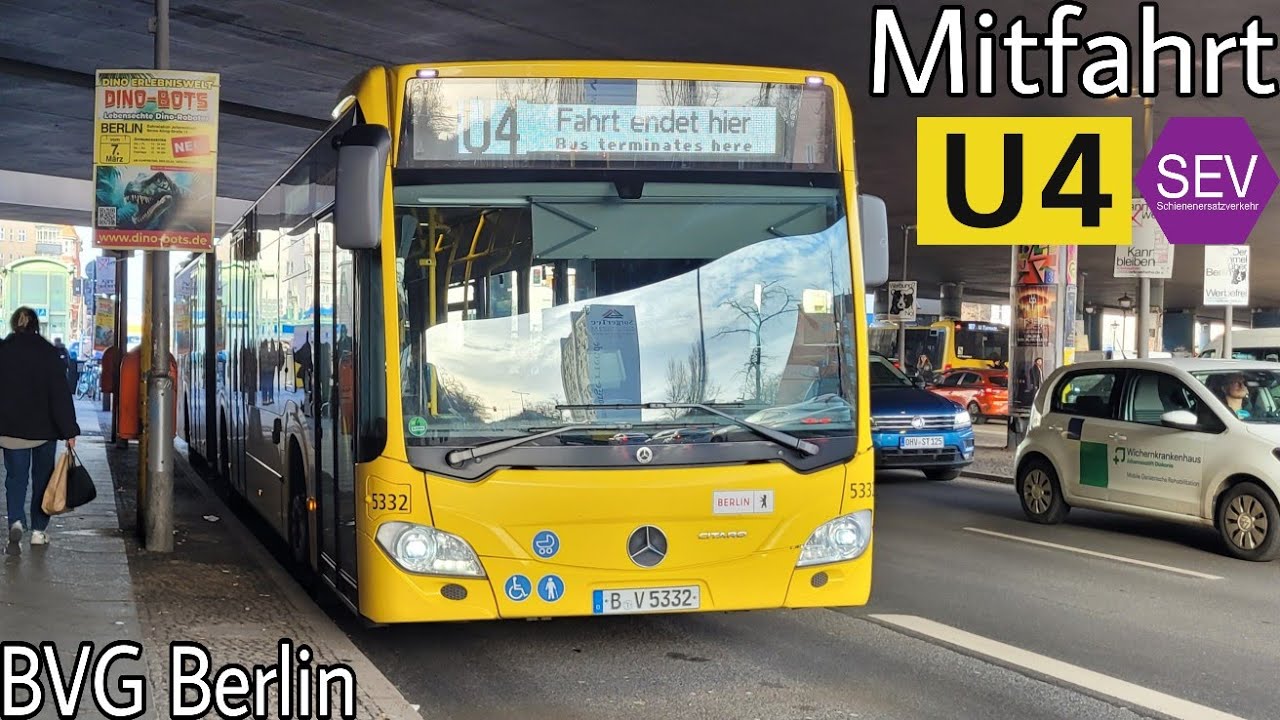 Mitfahrt | Mercedes-Benz Citaro C2 G | Linie U4 SEV | U Wittenbergplatz - S+U Innsbrucker Platz