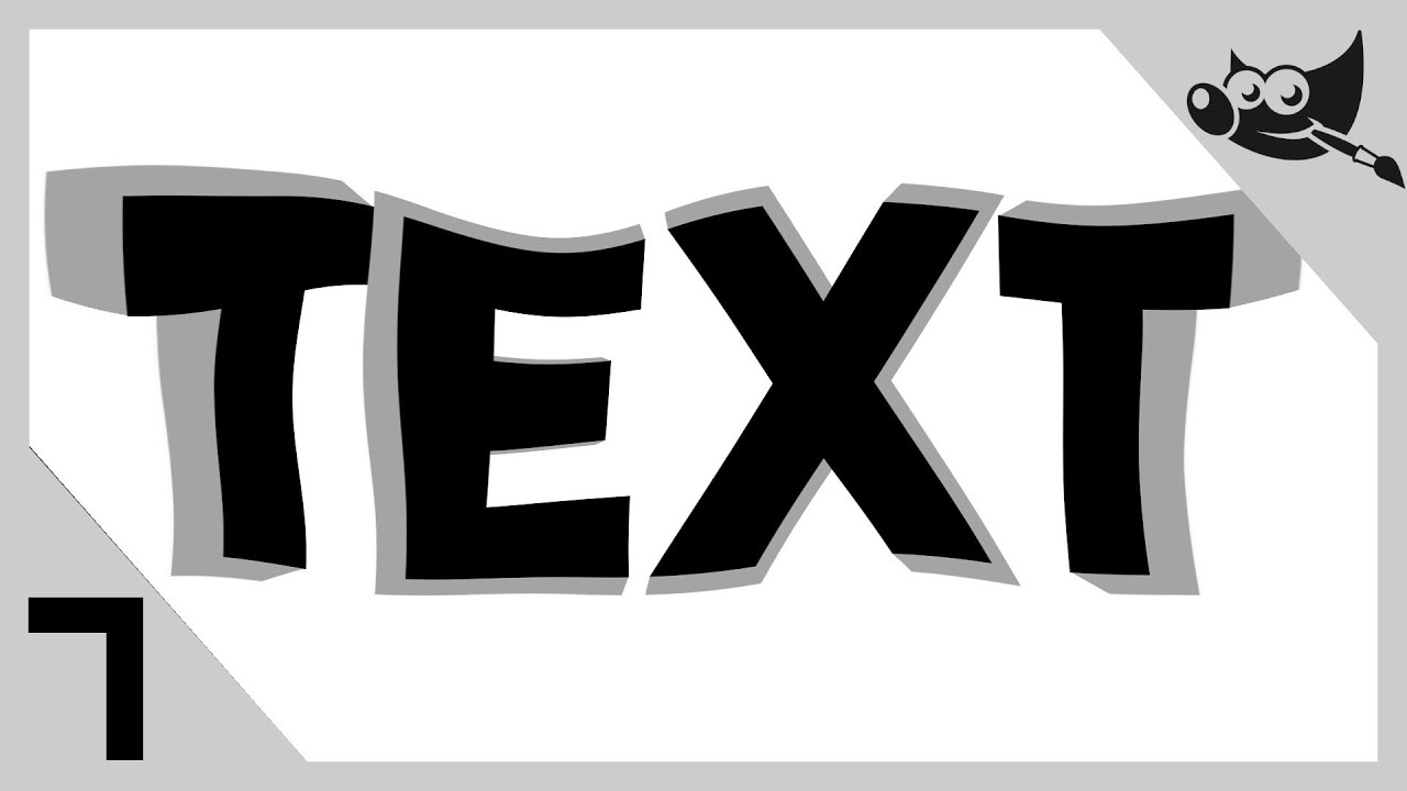 GIMP 2.10  Efectos de texto  ▶▶  7. Letras con efecto 3D sencillo