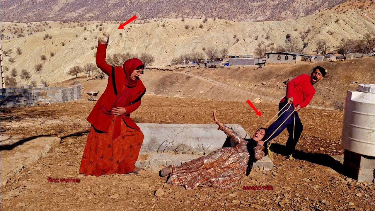 The husband's hatred for the evil second wife for mistreating the pregnant first wife.