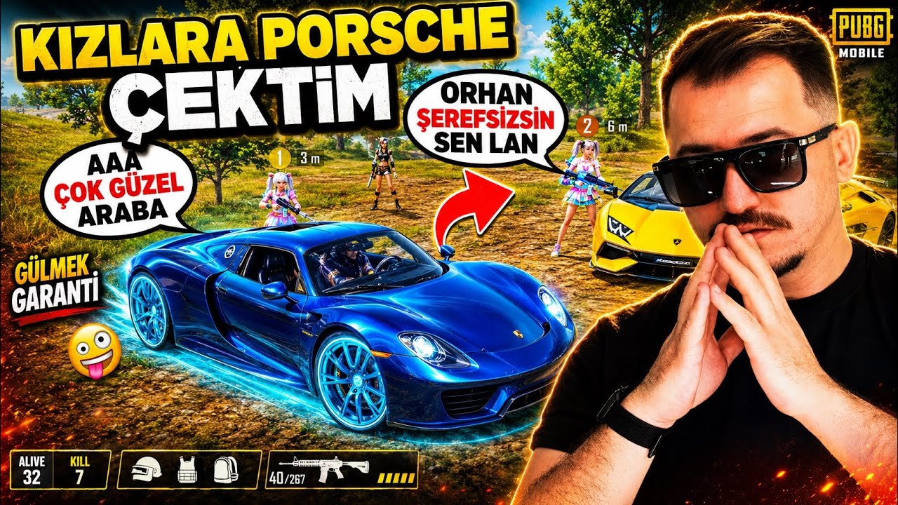 KIZLARA PORSCHE ÇEKTİM TAKIMDAKİ ADAM ÇILDIRDI - Pubg Mobile Troll