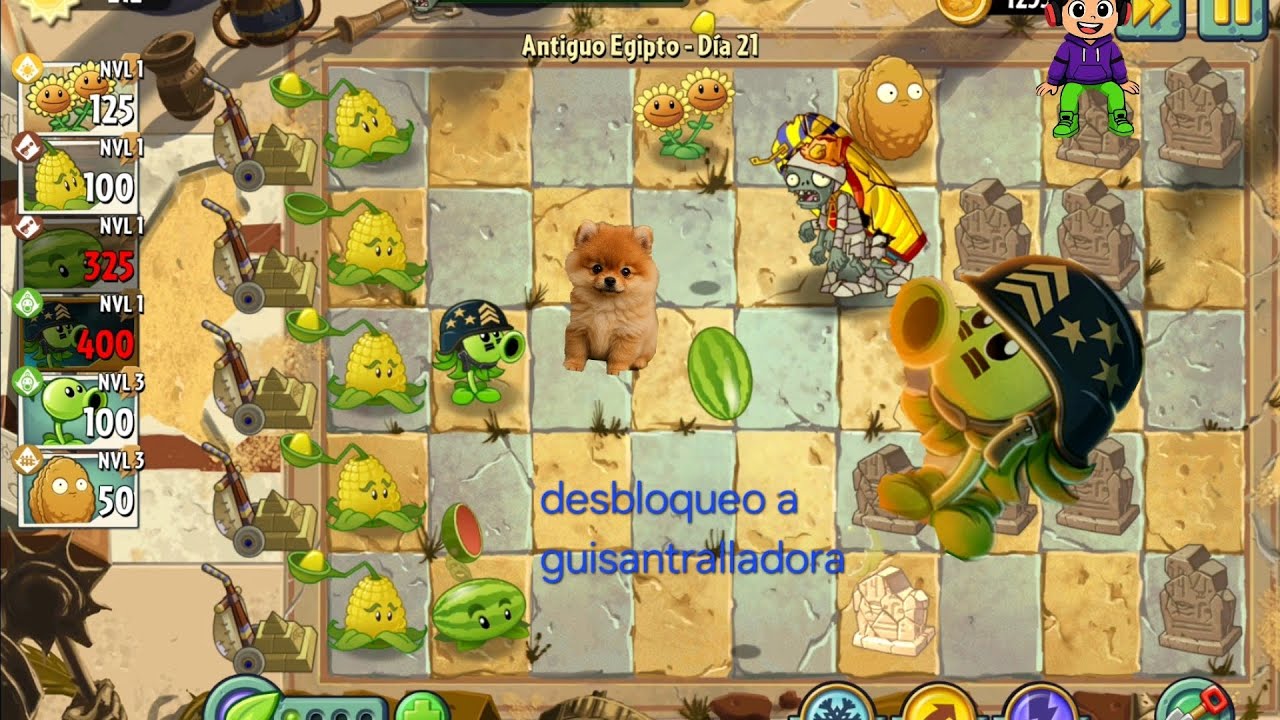 Plantas vs zombies desbloqueo a guisantralladora fue épico 🐧🌱