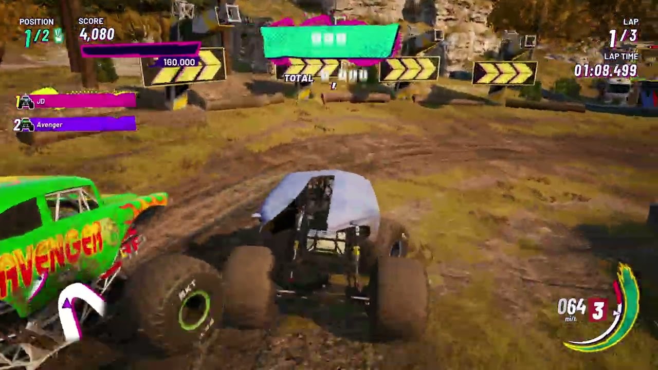 MONSTER JAM showdown- racing against AVENGER!